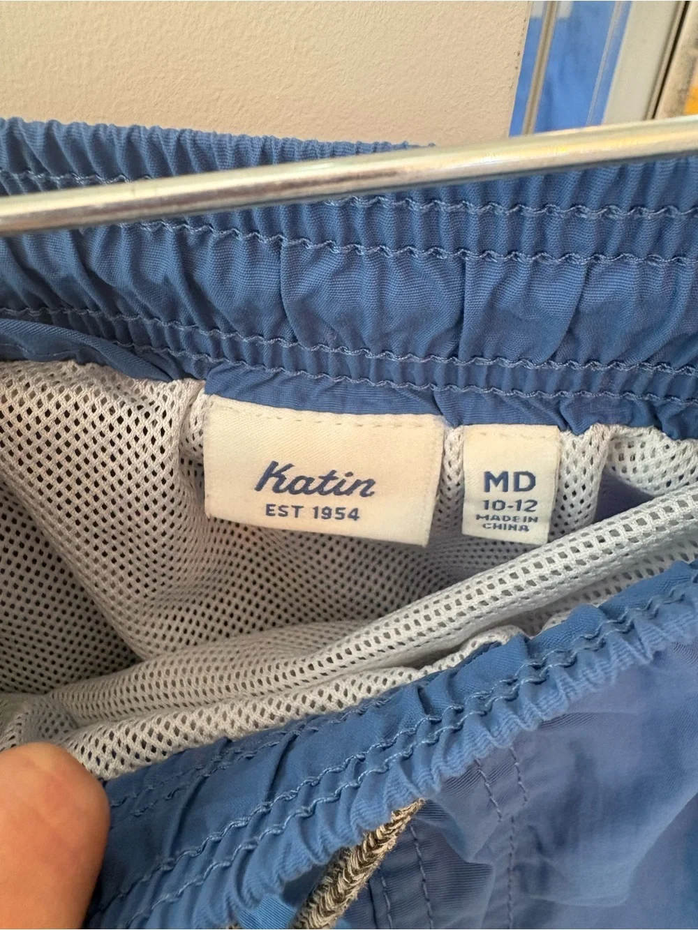 Katin Kids Blue Swim Trunks Board Shorts Mesh Lining Size Medium 10-12